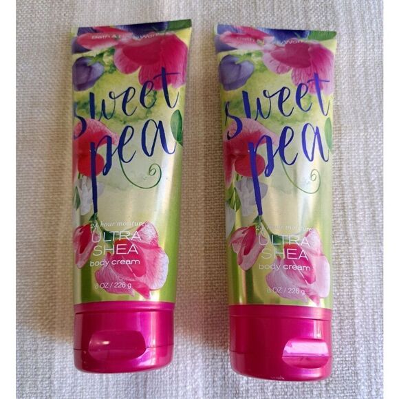 Bath & Body Works Sweet Pea Lotions Moisture Shea Body Cream LOT OF 2 - Picture 1 of 4